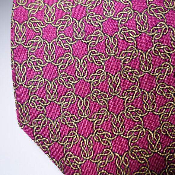 Hermes Paris Equestrian 100% Silk Tie Made In France - Picture 4 of 8